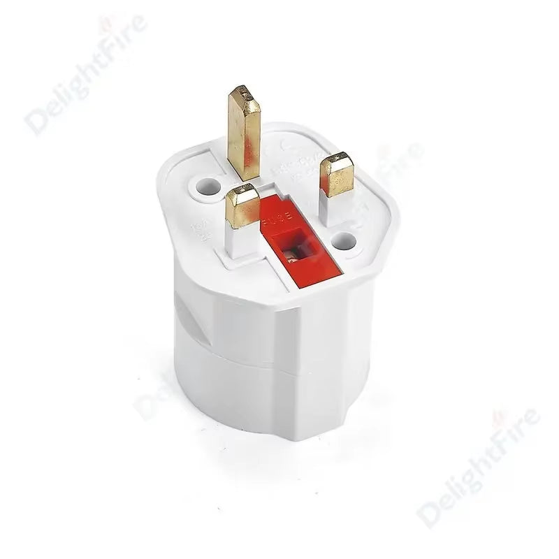 European EU to UK Plug Adapter Standard Euro 250V EU Plug to UK Electrical Socket Power Adapter Electrical Socket Outlet