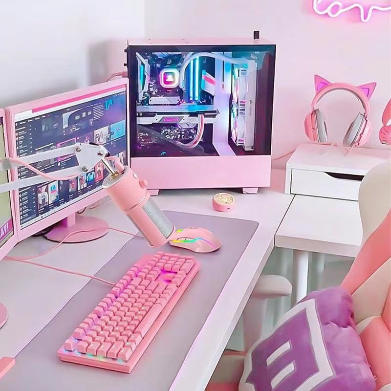 CW905 2.4Ghz Wired Mechanical Mouses 7 Programming Buttons Adjustable Colorful RGB Mouses USB Light up Game Mouses
