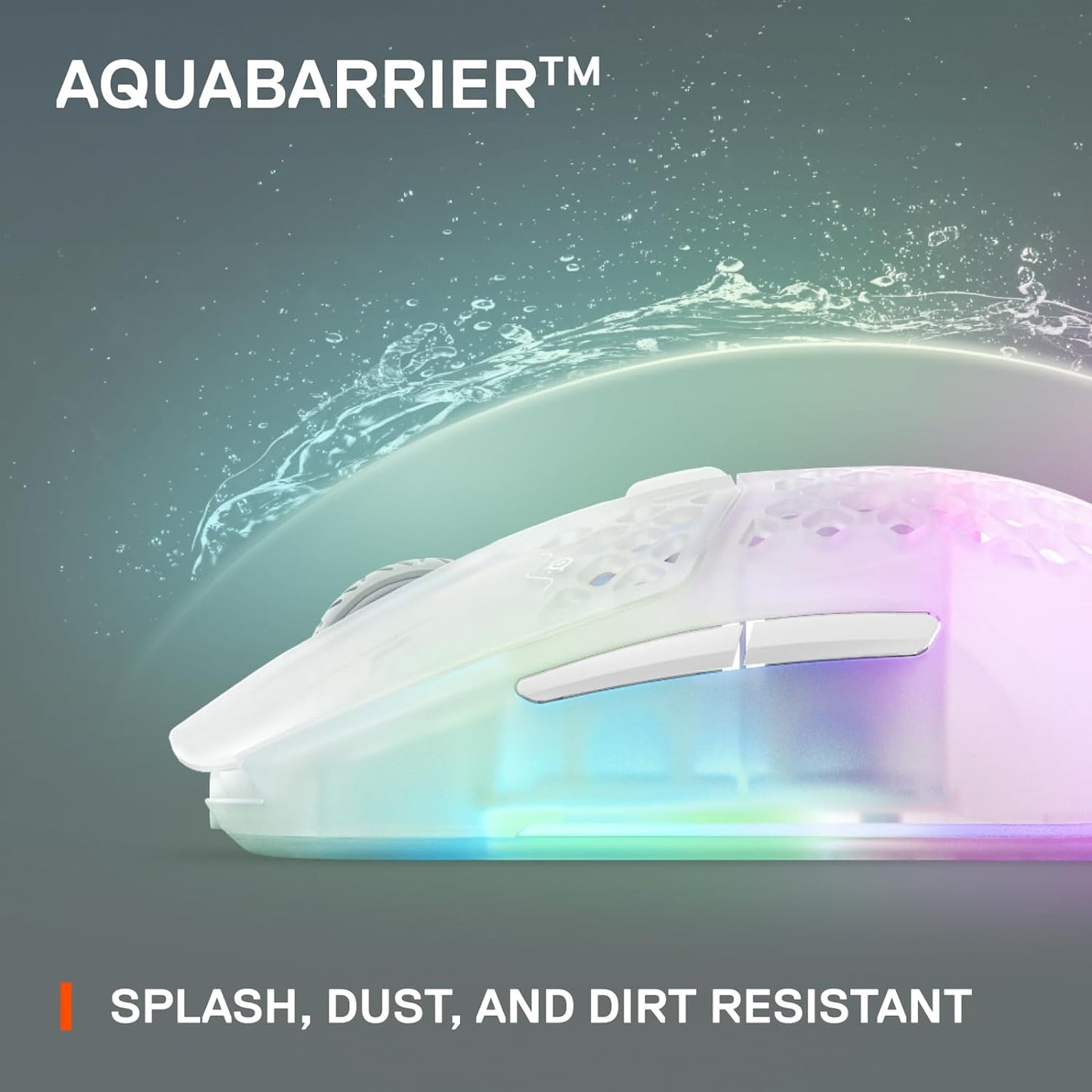 Aerox 3 Wireless - Super Light Gaming Mouse - 18,000 CPI Truemove Air Optical Sensor - Ultra-Lightweight Water Resistant Design - 200 Hour Battery Life - Ghost