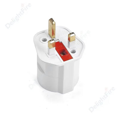 European EU to UK Plug Adapter Standard Euro 250V EU Plug to UK Electrical Socket Power Adapter Electrical Socket Outlet