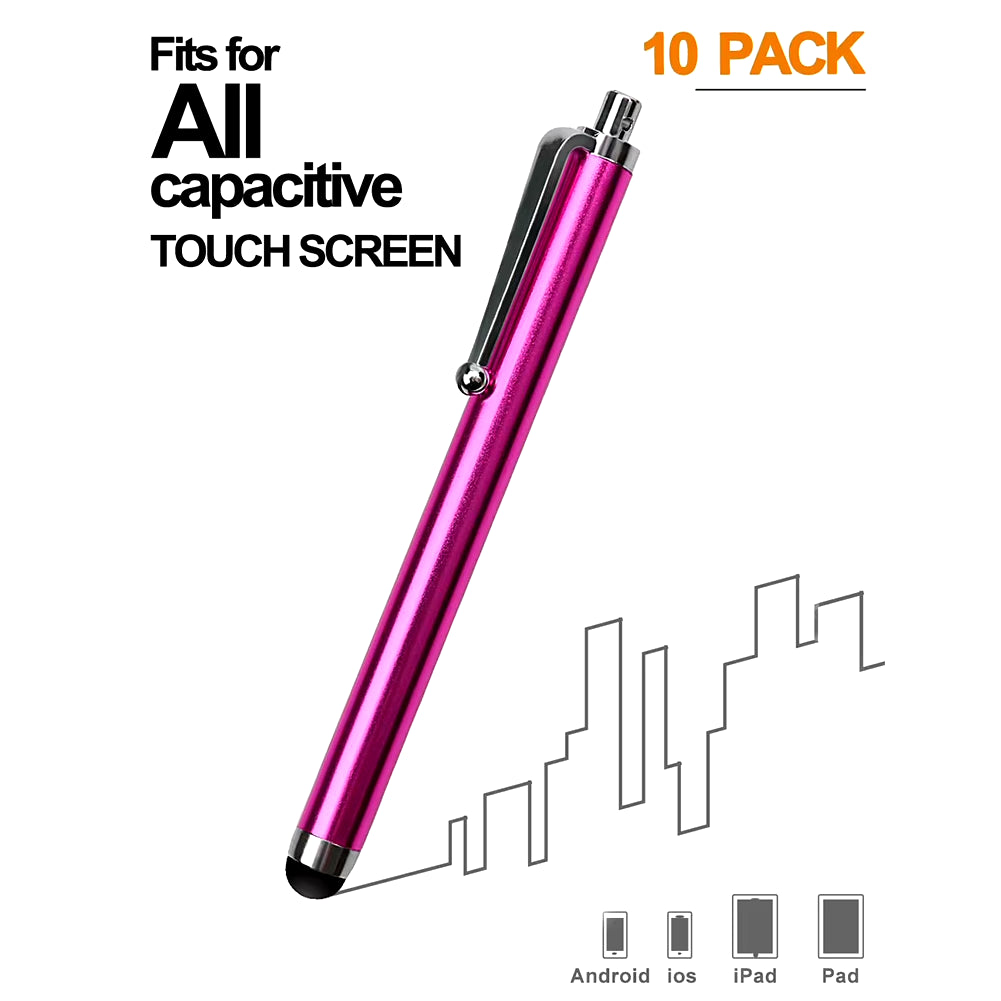 1Pcs Aluminum Alloy Touch Pen Metal Touch Screen Pen Stylus Pens Capacitive Screen Pen with Clip for Tablet Mobile Phone