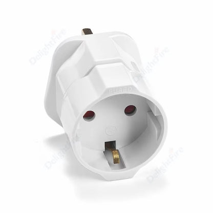 European EU to UK Plug Adapter Standard Euro 250V EU Plug to UK Electrical Socket Power Adapter Electrical Socket Outlet